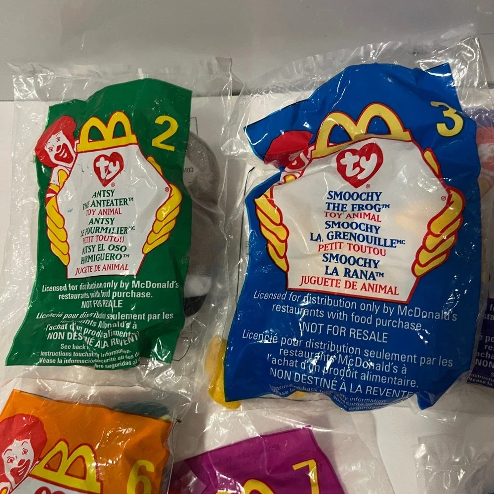 Vintage 1999 McDonalds Ty Teenie Beanie Babies Lot of 11 Sealed Happy Meal Toys